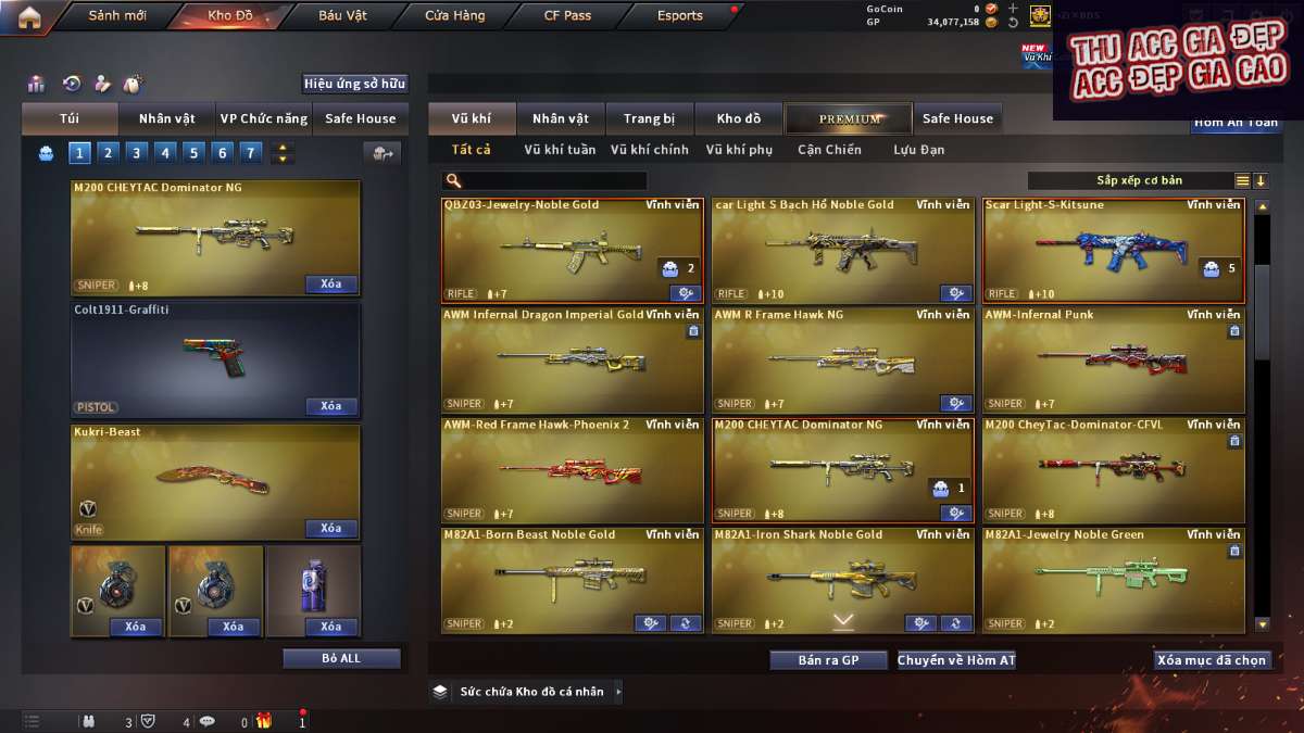 shop acc cf uy tin gia re